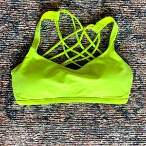 Lululemon Size 6 Free To Be Bra Wild *Light Support, A/B Cup Highlight Yellow